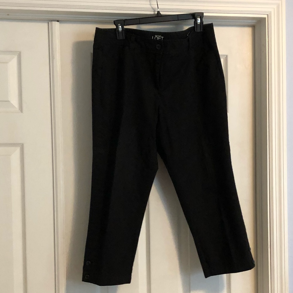Loft Sz 12 Black Original Crop Pant